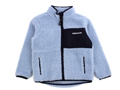Mads Nørgaard faded denim fleece jacket Jeffo teddy